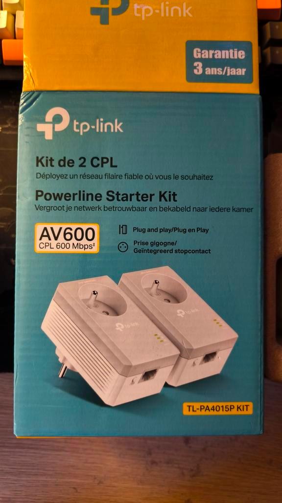TP-Link AV600 Powerline Starter Kit – 2x Adapters, Computers en Software, Powerlines, Zo goed als nieuw, Ophalen