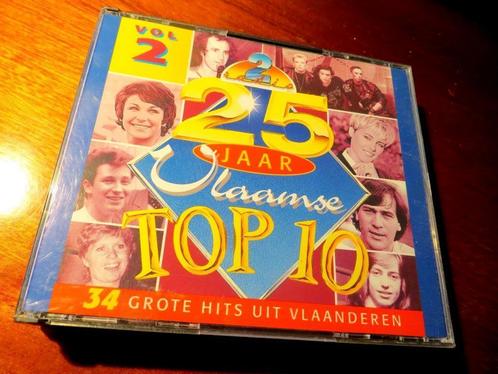 2CD-BOX SET - 25 JAAR VLAAMSE TOP 10 - 34 GROTE HITS, CD & DVD, CD | Compilations, Comme neuf, En néerlandais, Envoi