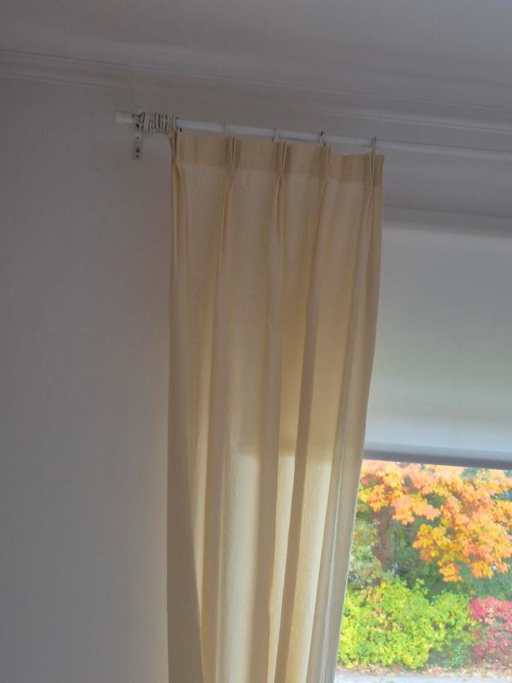 LICHTBEIGE GORDIJNEN, Huis en Inrichting, Stoffering | Gordijnen en Lamellen, Zo goed als nieuw, Beige, Ophalen