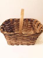 Zeldzame antieke kastanjebruine mand retro vintage 20e eeuw, Huis en Inrichting, Woonaccessoires | Schalen en Manden, Gebruikt