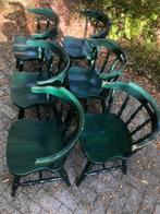6 stevige houten stoelen, Ophalen, Gebruikt, Overige kleuren, Rustiek