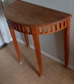 Massief houten halfronde console/tafel, Ophalen