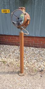 Vintage schijnwerper lamp, scheepslamp van Francis Bolt., Ophalen, Gebruikt, Industrieel-nautisch-vintage- stoer wonen-stoer werken