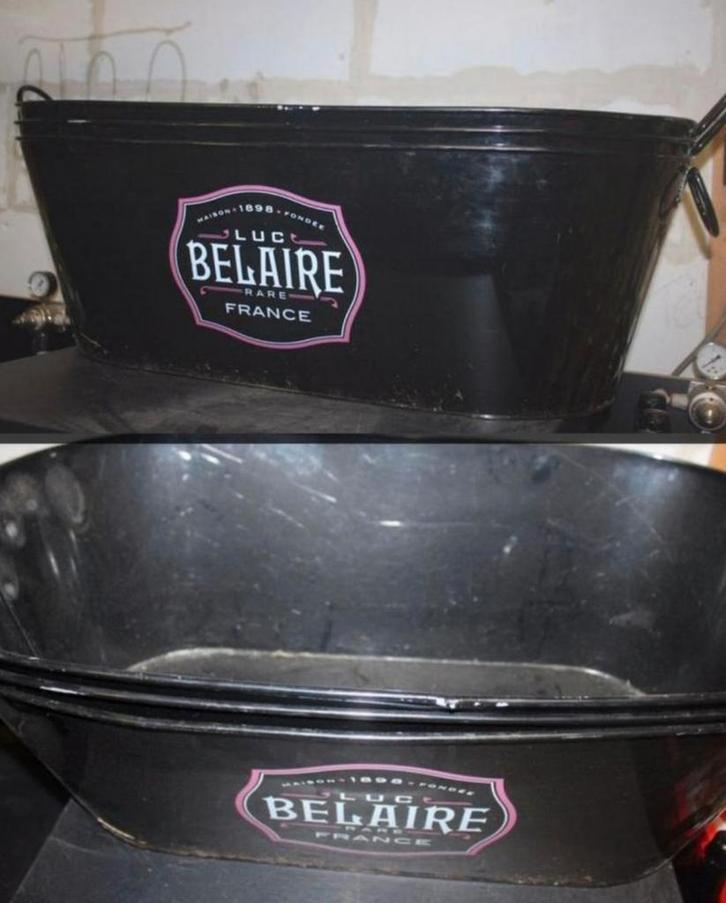 4 de Mes 😀 🪣 Seaux (2 Métal) 🥂 CHAMPAGNE 🇲🇫 LUC BELAIRE, Collections, Marques & Objets publicitaires, Utilisé, Ustensile