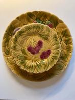 Sarreguemines fruitservies 7 stuks, Huis en Inrichting, Ophalen, Gebruikt, Rond, Porselein of Keramiek