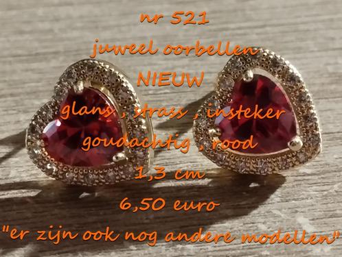 521. Juweel : oorbellen , NIEUW ,  verzending gratis, Handtassen en Accessoires, Oorbellen, Nieuw, Knopjes of Stekers, Overige materialen