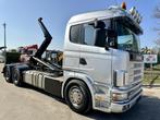 Scania 144G-530 V8 6x4 HOOKLIFT 20T MEILLER -VOL LUCHT - OPT, Auto's, Vrachtwagens, Te koop, 530 pk, Trekhaak, Automaat