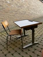 Schoolbankje met stoel lagere school, Kinderen en Baby's, Kinderkamer | Tafels en Stoelen, Ophalen, Gebruikt
