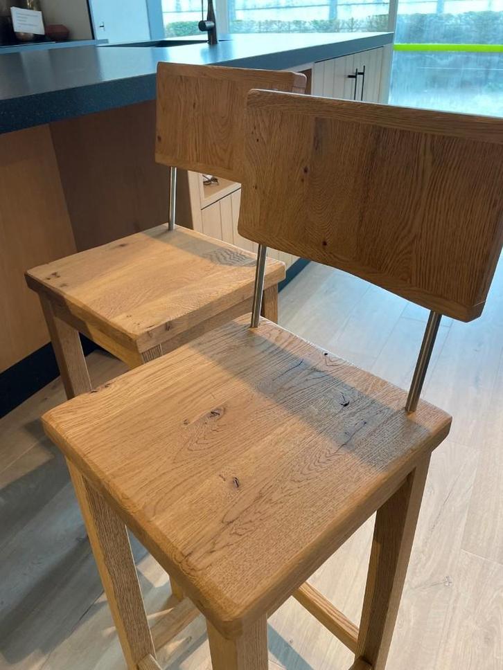 barkrukken, Maison & Meubles, Tabourets de bar, Neuf, 60 à 90 cm, Bois, Avec repose-pieds, Enlèvement