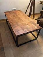 Smeedijzer / mat gevernist hout, Huis en Inrichting, Tafels | Salontafels, Ophalen, Zo goed als nieuw