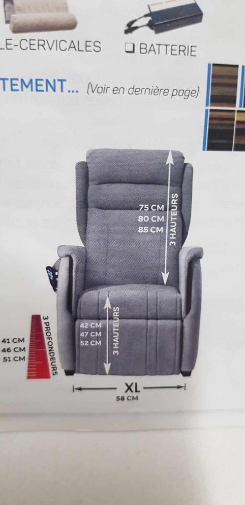 Fauteuil médical releveur XXXL électrique, Divers, Matériel Infirmier, Comme neuf, Enlèvement