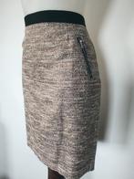 Rechte damesrok met pailletten, maat 44, getextureerde stof,, Ophalen of Verzenden, Zo goed als nieuw, Zwart