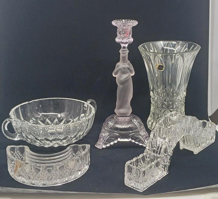 Lot val saint lambert luxval .mangaan licht op zoals uranium, Antiek en Kunst, Antiek | Glaswerk en Kristal, Ophalen of Verzenden