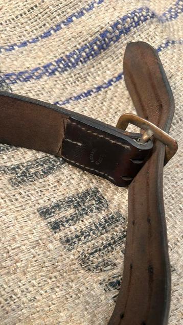 WW2 German double claw brown leather belt beschikbaar voor biedingen