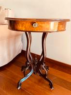 Table ovale à coudre Biedermeier bois, Antiquités & Art, Enlèvement ou Envoi