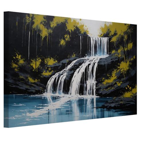 Toile street art Waterfall 60 x 40 cm - 18 mm., Maison & Meubles, Accessoires pour la Maison | Décorations murale, Neuf, Envoi