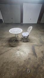 Terras steul met tafel aluminium en goed staat, Tuin en Terras, Ophalen, Zo goed als nieuw, Aluminium