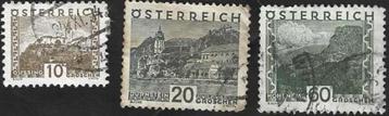 3 Postzegels Oostenrijk 1929 Landschappen beschikbaar voor biedingen