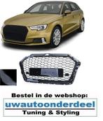 Sport Grill Hoogglans Zwart Honingraat Passend Audi A3 8V RS, Verzenden