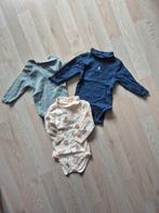 Lot de 3 bodies manches longues col roulé 9mois 69/72cm, Kinderen en Baby's, Babykleding | Maat 74, Kiabi, Nacht- of Onderkleding