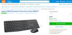 Logitech draadloos toetsenbord QWERTY, Computers en Software, Toetsenborden, Toetsenbord en muis-set, Logitech, Ophalen of Verzenden