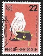 1 Postzegel België 1984 Koninklijke Militaire School, Met stempel, Frankeerzegel, Ophalen of Verzenden, Gestempeld