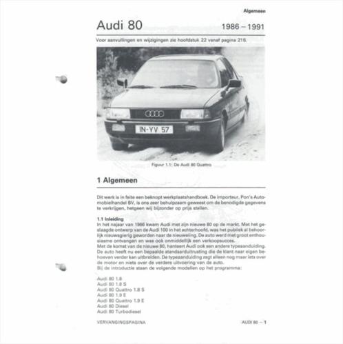 Audi 80 Vraagbaak losbladig 1986-1991 #2 Nederlands, Livres, Autos | Livres, Utilisé, Audi, Enlèvement ou Envoi