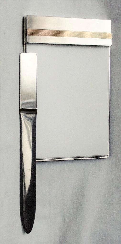 Briefopener blocnote sterling en goud., Antiek en Kunst, Antiek | Kantoor en Zakelijk, Ophalen of Verzenden