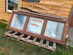 Driedelig raam dubbel glas GRATIS, Doe-het-zelf en Bouw, Glas en Ramen, Ophalen, Gevelraam of Ruit, Gebruikt, 80 tot 120 cm