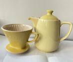 Cafetière et filtre Melitta faience jaune vintage, Ophalen