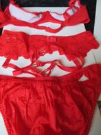 3 stuks -BH- Broekje -Jartelbandje- Escora- nieuwe staat, ANDERE, Enlèvement ou Envoi, Rouge, Soutien-gorge