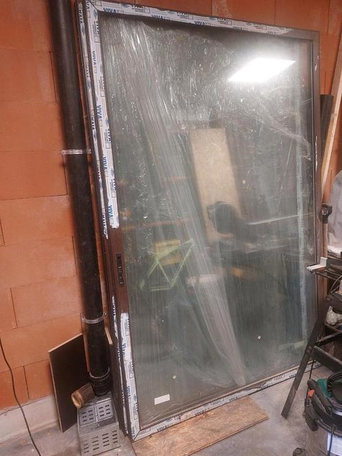 4 vaste ramen , schuifdeuren, Doe-het-zelf en Bouw, Glas en Ramen, Zo goed als nieuw, Dubbelglas, Ophalen