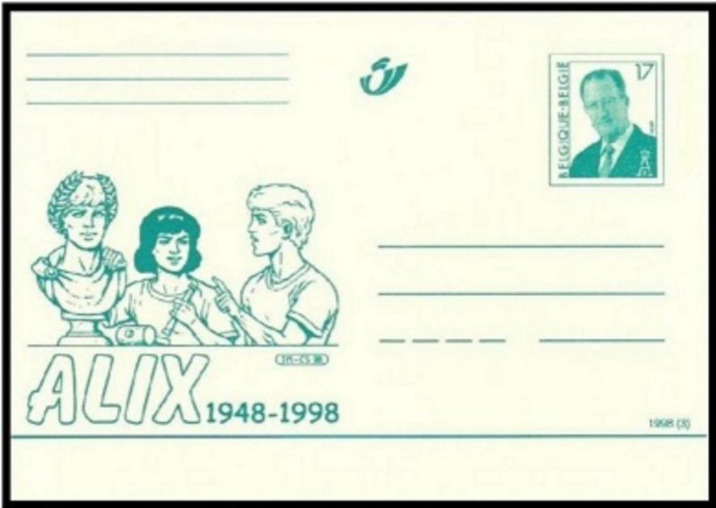 Entier postal Alix, Jacques Martin, bande dessinée, Envoi, Non oblitéré, Autre, Neuf