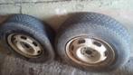 2 jantes 13 pouces 4/100, moyeu 57 mm et pneus 165-13, Ophalen, Zo goed als nieuw