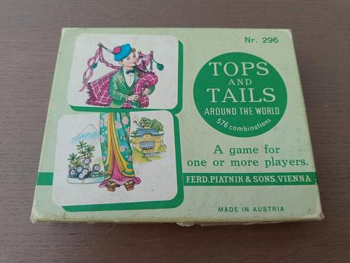 Spel: Tops and Tails - around the world, Hobby en Vrije tijd, Gezelschapsspellen | Kaartspellen, Gebruikt, Een of twee spelers