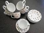 Unieke koffiekopjes + onderschoteltje, Ophalen, Porselein