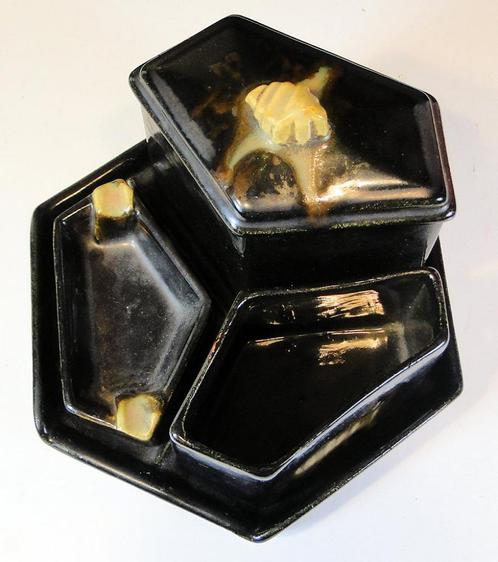 Art Deco rookstel - faïenceries de thulin, Antiek en Kunst, Antiek | Keramiek en Aardewerk, Ophalen of Verzenden