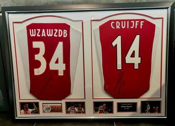 Shirts WZAWZDB/Cruyff van Ajax – gesigneerd door Ziyech 