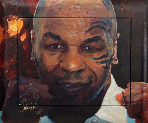Mike Tyson mixed media Peter Donkersloot, Antiek en Kunst, Kunst | Schilderijen | Modern, Ophalen of Verzenden