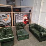 Chesterfield Brighton Antiek Groen – 1+2+3-zits Bankset met, Ophalen