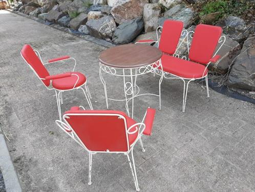 OPRUIMING! Franse brocante bistroset voor serre, tuin, huis., Tuin en Terras, Tuinsets en Loungesets, Gebruikt, Tuinset, Overige materialen