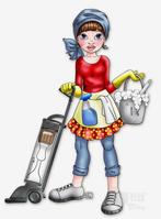 Femme de nettoyage rapide
