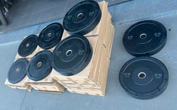 Bumperplates 5 - 10 - 20 - 25kg / vanaf €2/kg beschikbaar voor biedingen