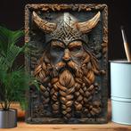 Plaque vintage en métal Viking Warrior (30x20cm), Enlèvement ou Envoi, Neuf