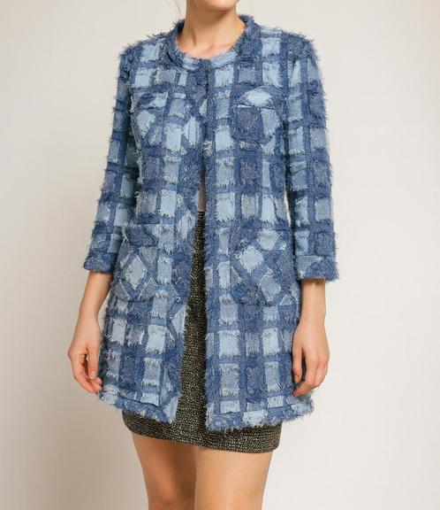 Yess Premium Jasje maat 40/42, Kleding | Dames, Jasjes, Kostuums en Pakken, Zo goed als nieuw, Jasje, Maat 42/44 (L), Blauw, Ophalen of Verzenden