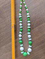 Prachtige halsketting modern wit groen bollen, Handtassen en Accessoires, Overige Accessoires, Ophalen of Verzenden, Gebruikt