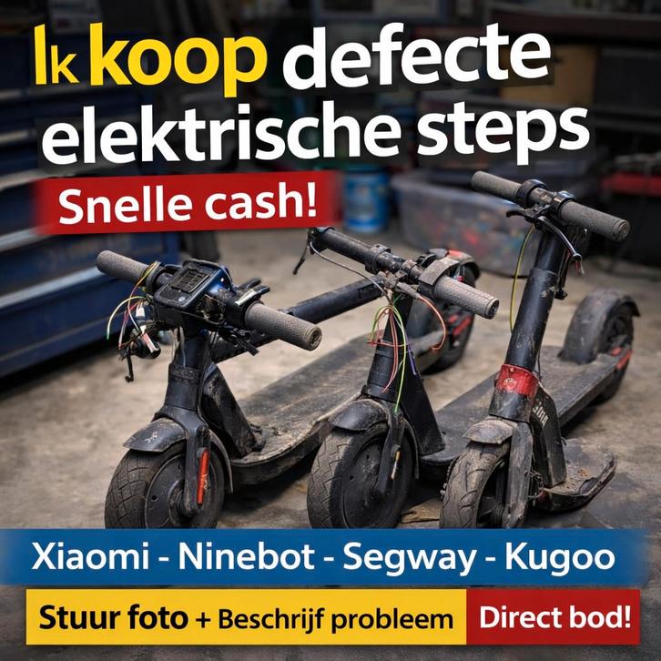 “Ik zoek defecte elektrische steps  bied ze hier aan, Fietsen en Brommers, Steps, Ophalen of Verzenden