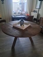 Ronde houten tafel, Huis en Inrichting, Ophalen, 100 tot 150 cm, Rond, Zo goed als nieuw