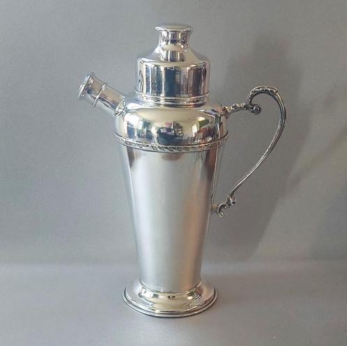 Grote zilveren cocktailshaker, Antiquités & Art, Antiquités | Argent & Or, Argent, Enlèvement ou Envoi