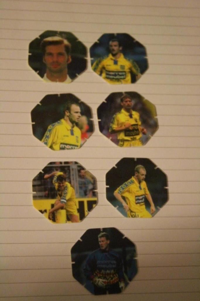 7x Flippo : SK Beveren - Voetbal - jaren 90 - Flippo's, Verzamelen, Flippo's, Losse flippo's, Ophalen of Verzenden